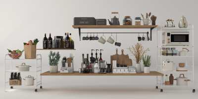 厨房用品组合3D模型下载